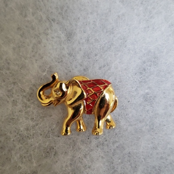 VTG Avon Elephant Enamel Rhinestone Christ… - Picture 6 of 6